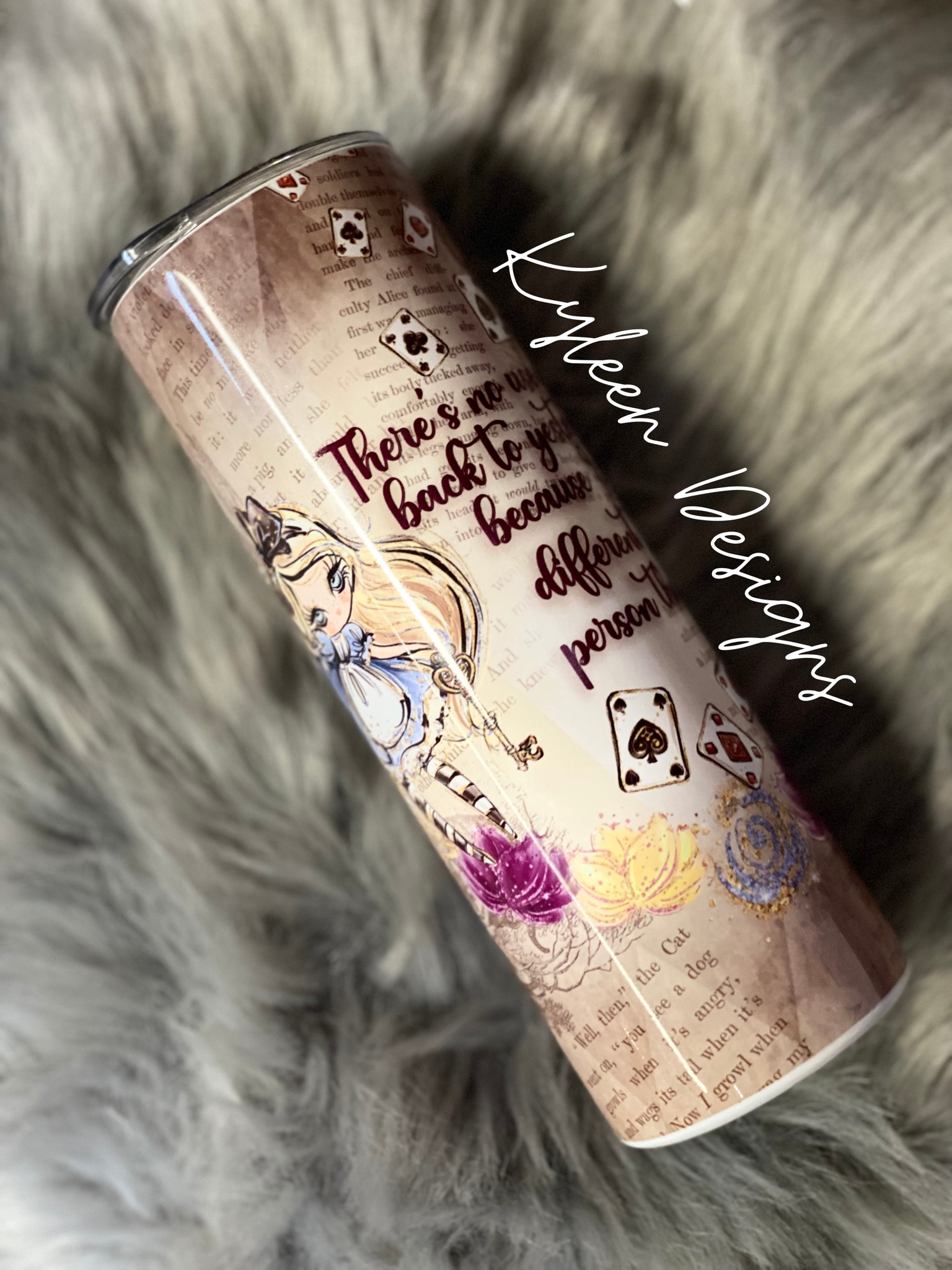 Alice In Wonderland 20 Ounce Tumbler – Kyleen Designs Studio & Shop