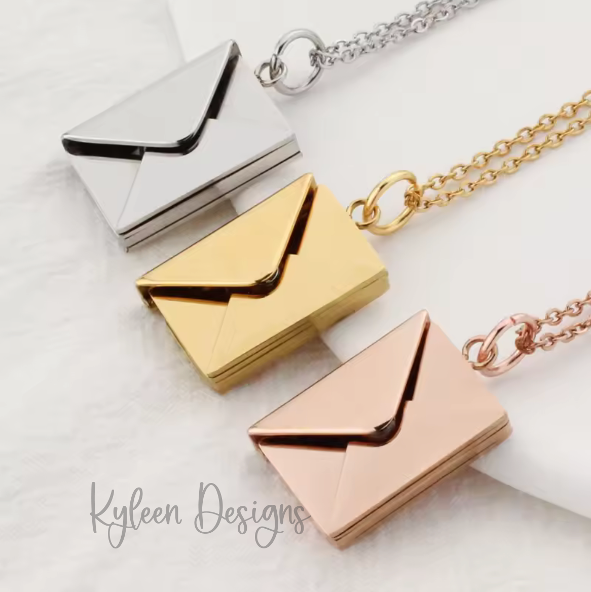 Hidden Message Envelope Necklace